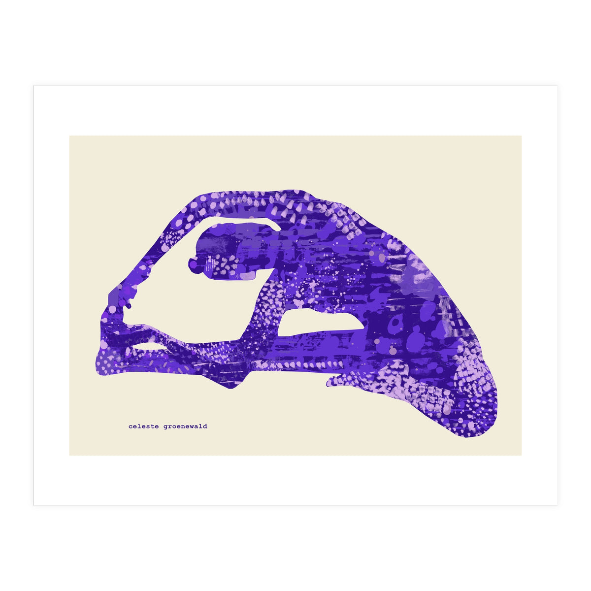 Parivrtta Janu Sirsasana in Purple (Print Only)