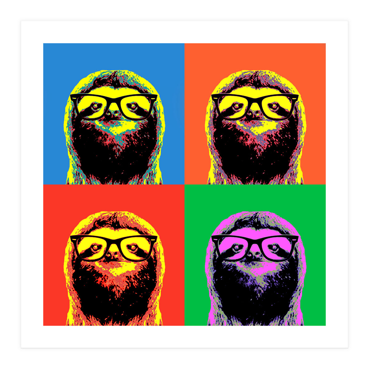 Four Colors Sloth (Print Only)