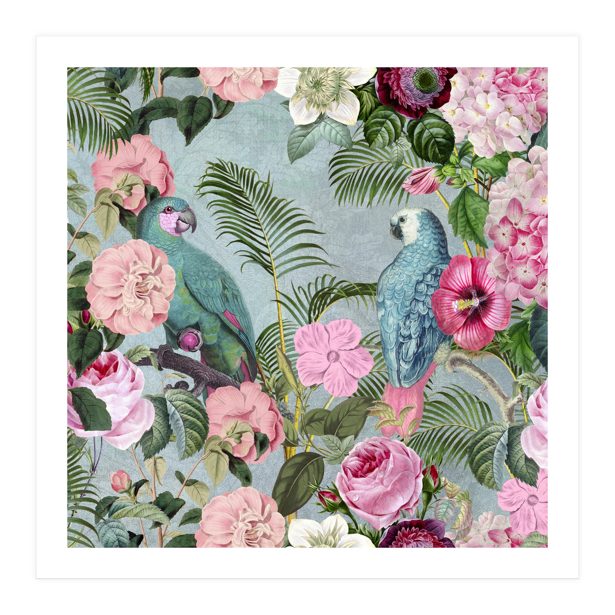 Jungle Rendevous Square  (Print Only)