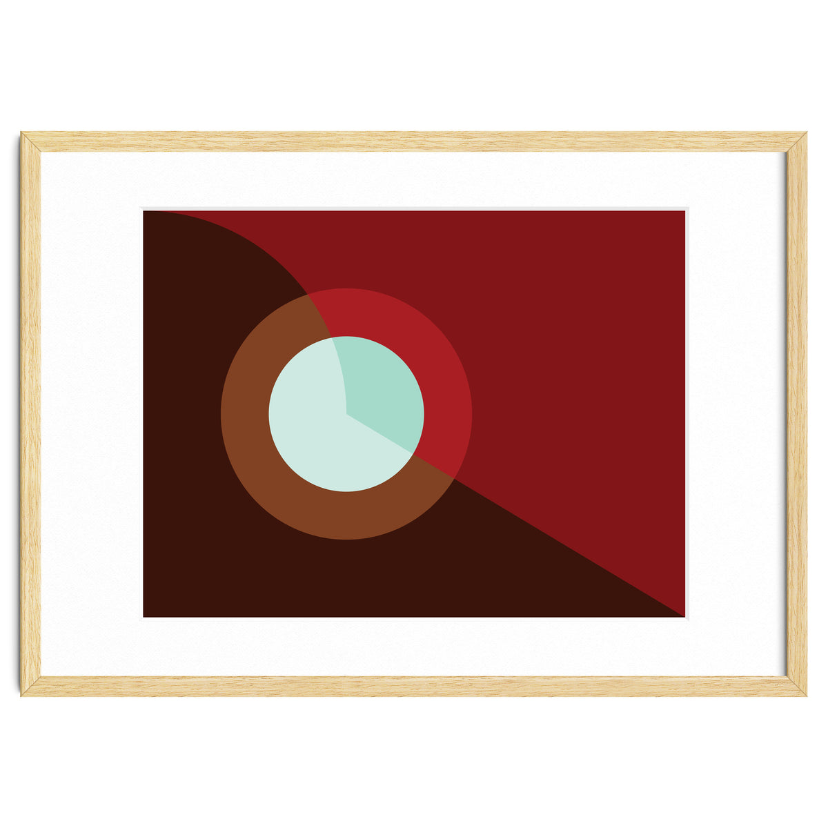 Geometric Shapes No. 2 - deep reds & turquoise