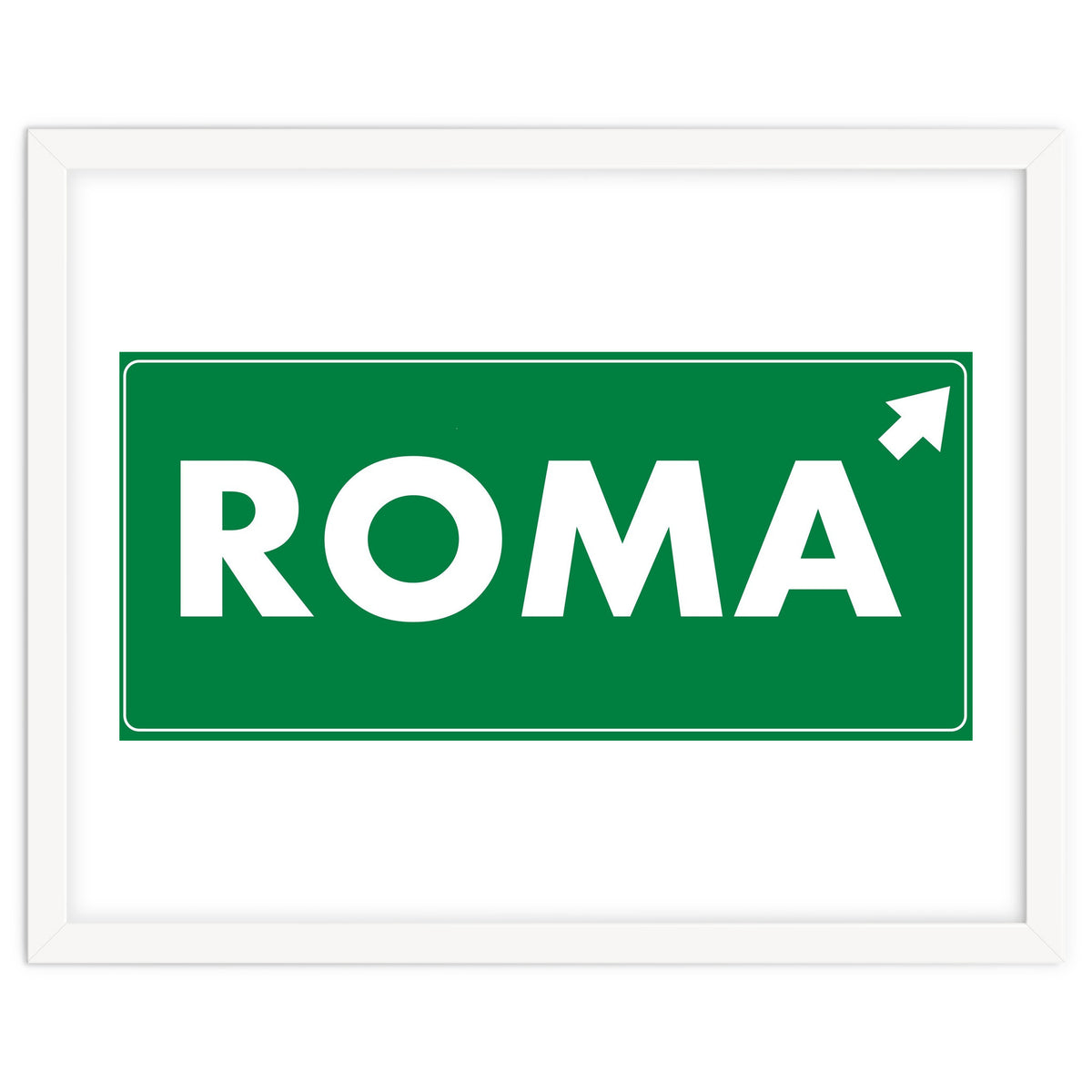 Let`s go to Roma, Italy! Road sign
