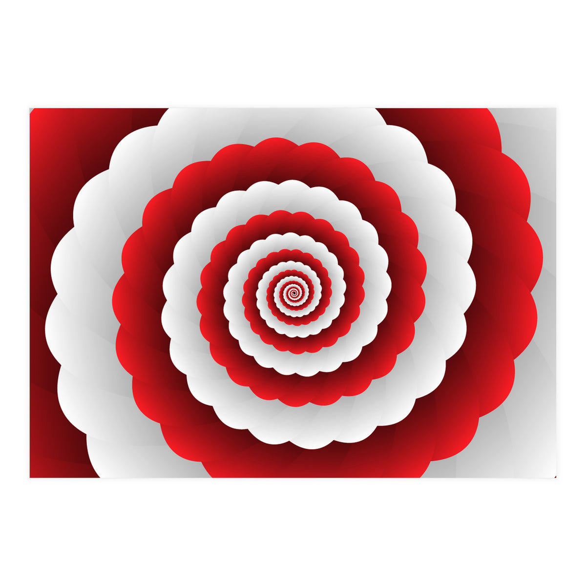 Red Modern Floral Interior Design (Print Only)