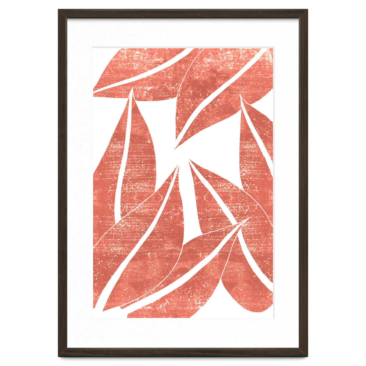 Abstract Terracotta Leaves 1 - Burnt Orange