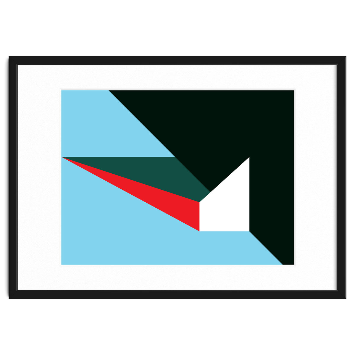 Geometric Shapes No. 45 - red, blue, green & black