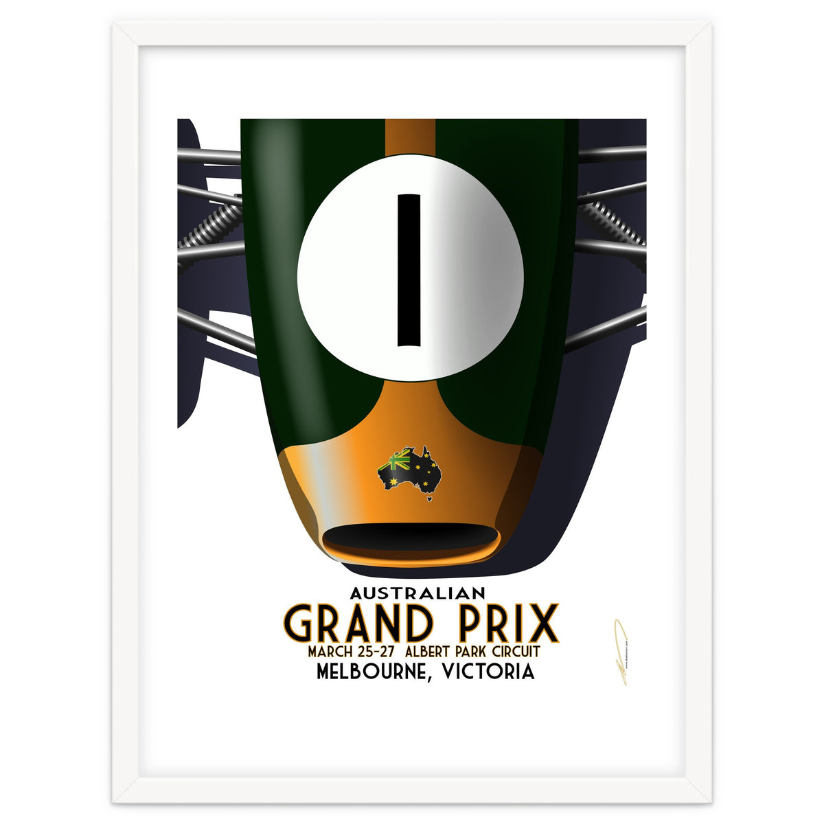 Australian Grand Prix Art Deco poster