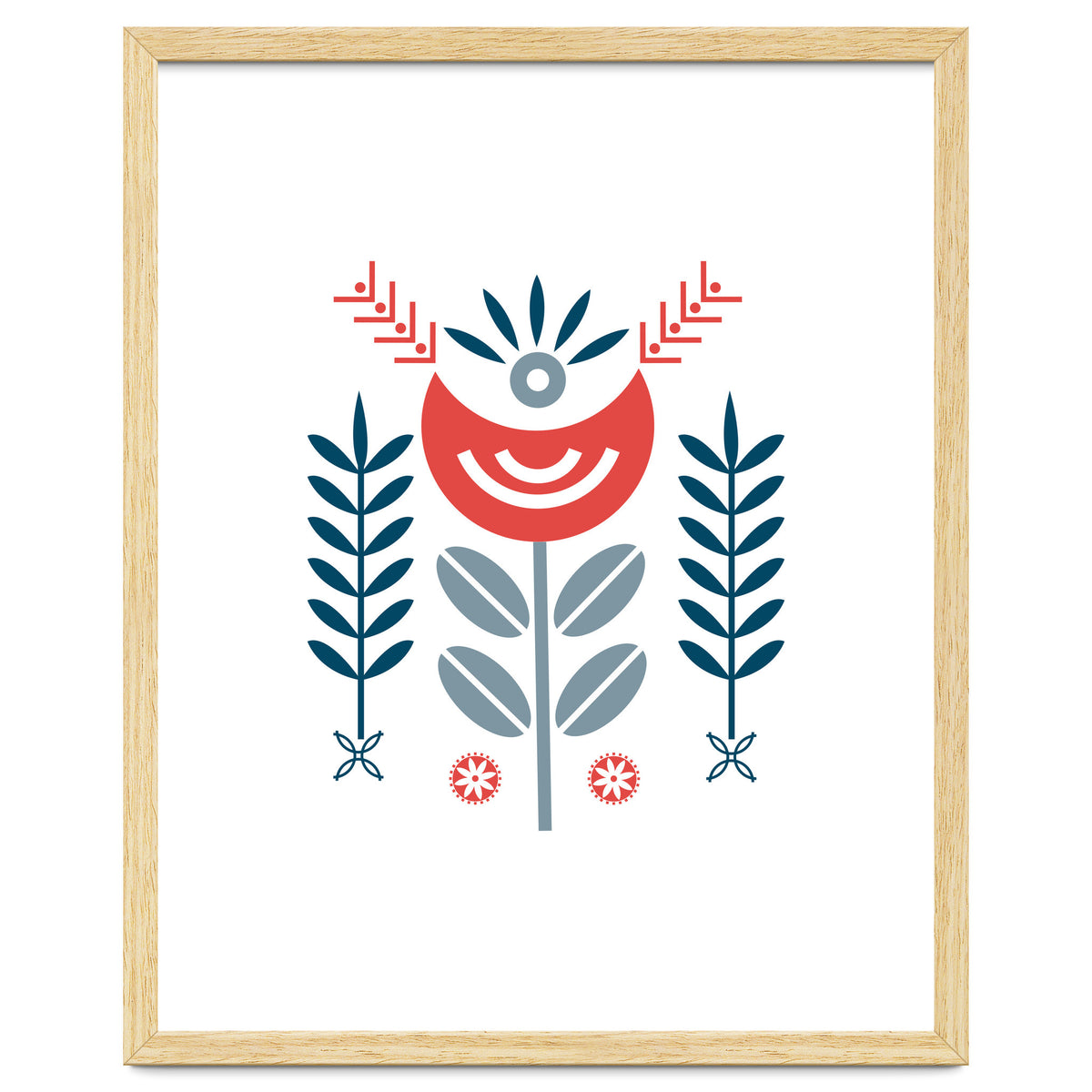 Scandi Folk Flower Pattern