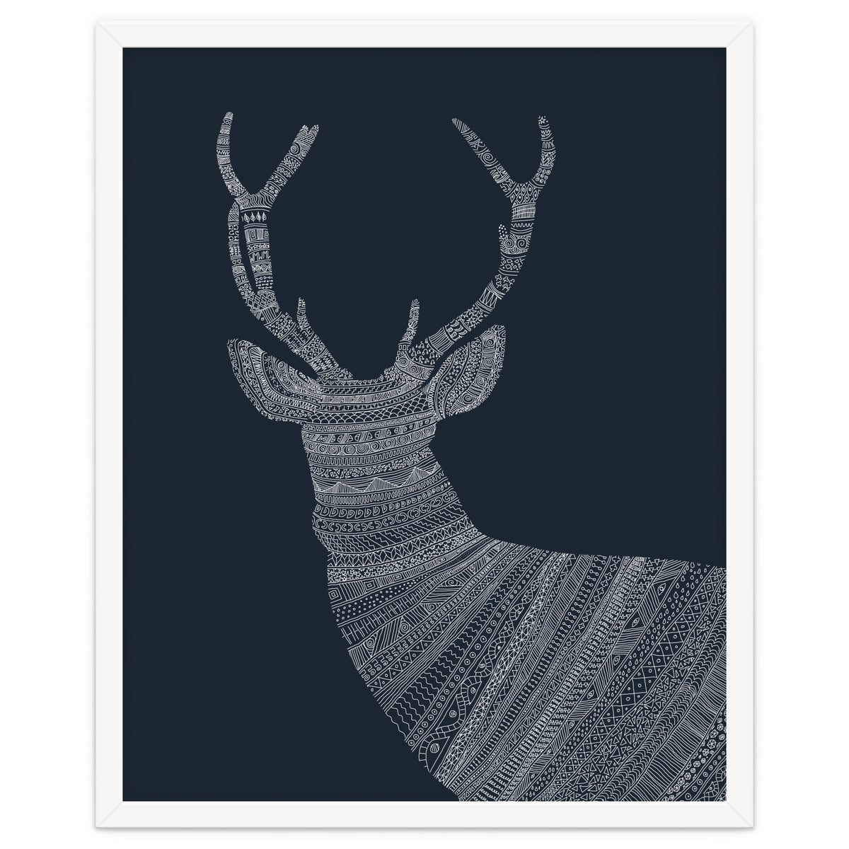 Stag Blue Poster