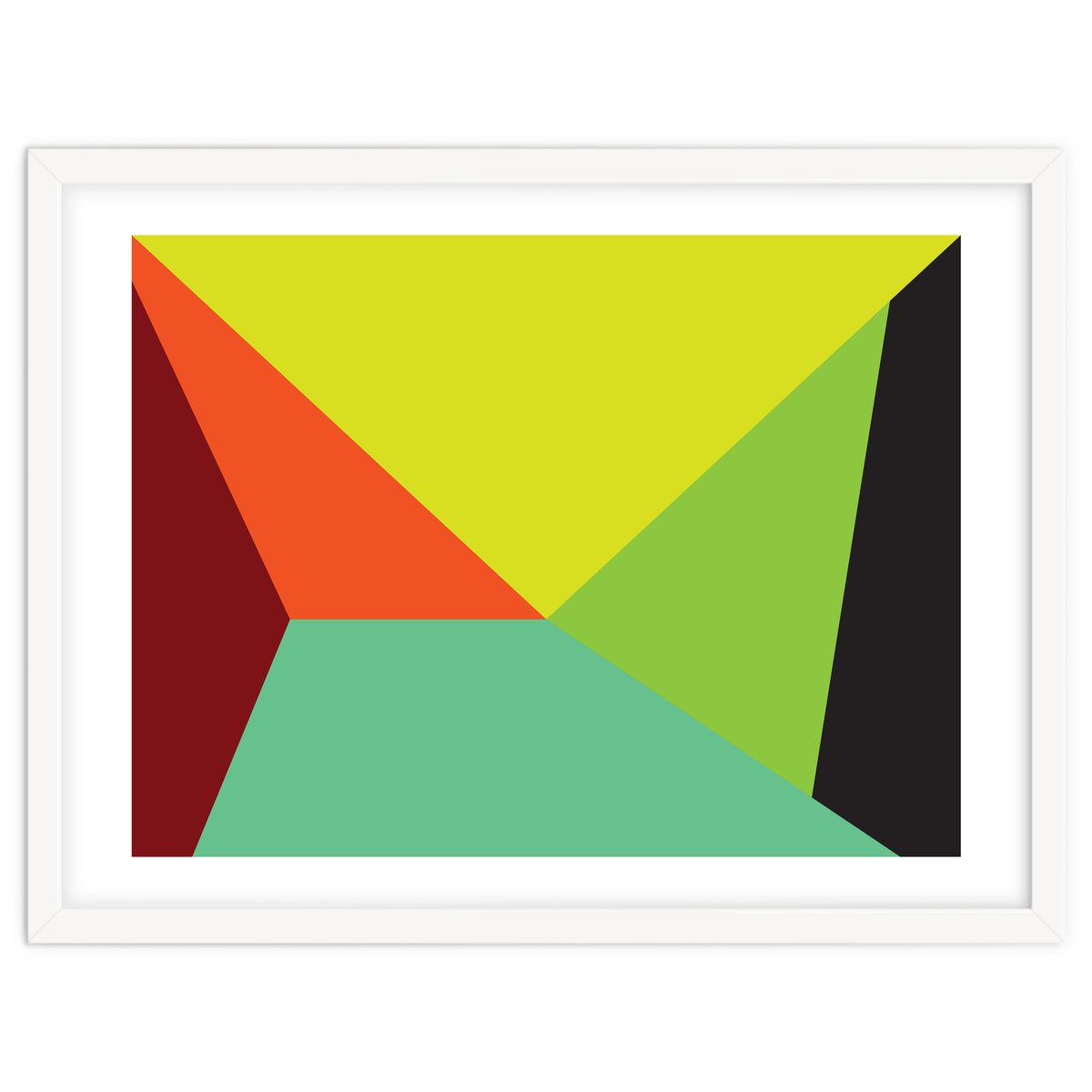 Geometric Shapes No. 31 -  yellow, orange & green
