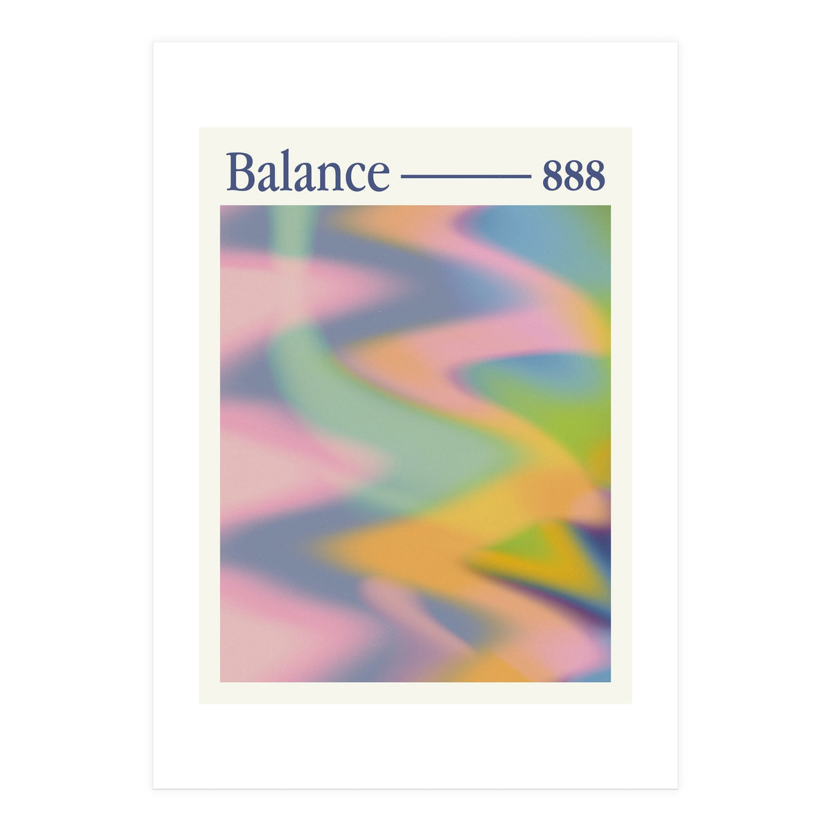 Angel Numbers \\ 888 Balance \\ Color Aura (Print Only)