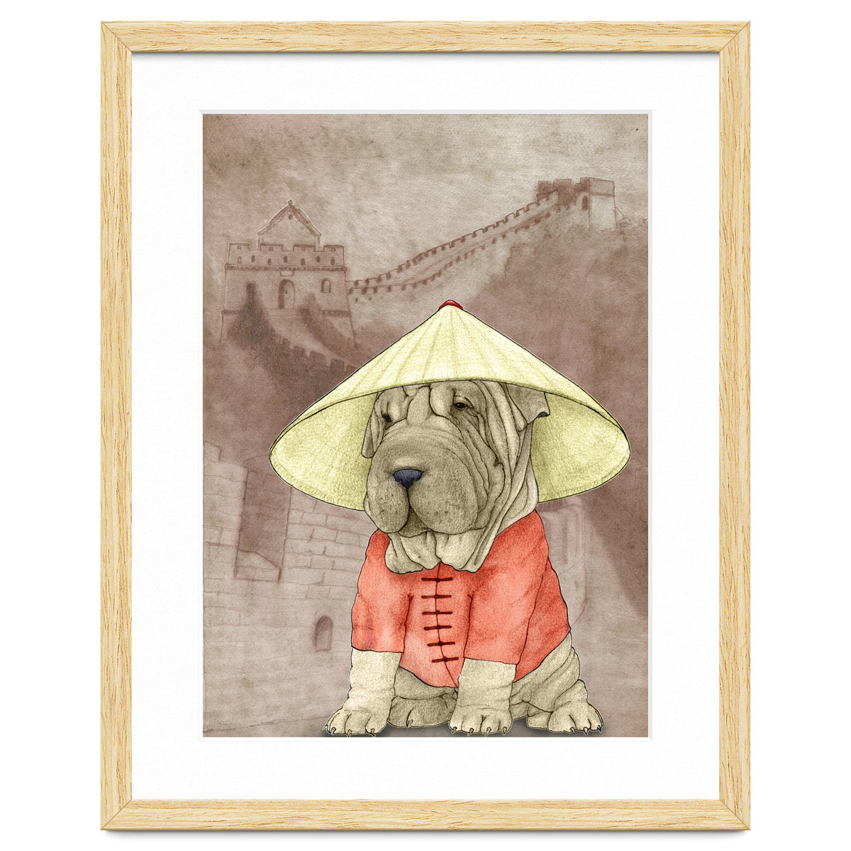 Sharpei With The Great Wall