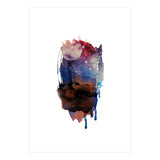 Abstract watercolour red moon (Print Only) thumbnail