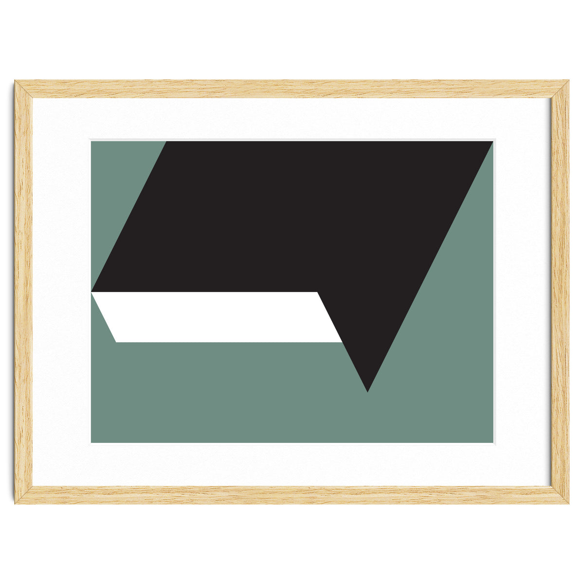 Geometric Shapes No. 85 - black, white & grey