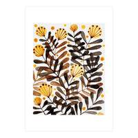 Flowers and foliage - yellow (Print Only)