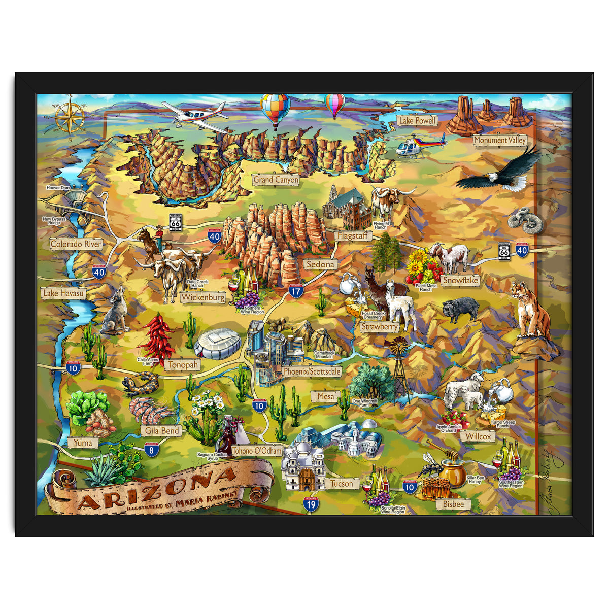 Arizona Illustrated Map