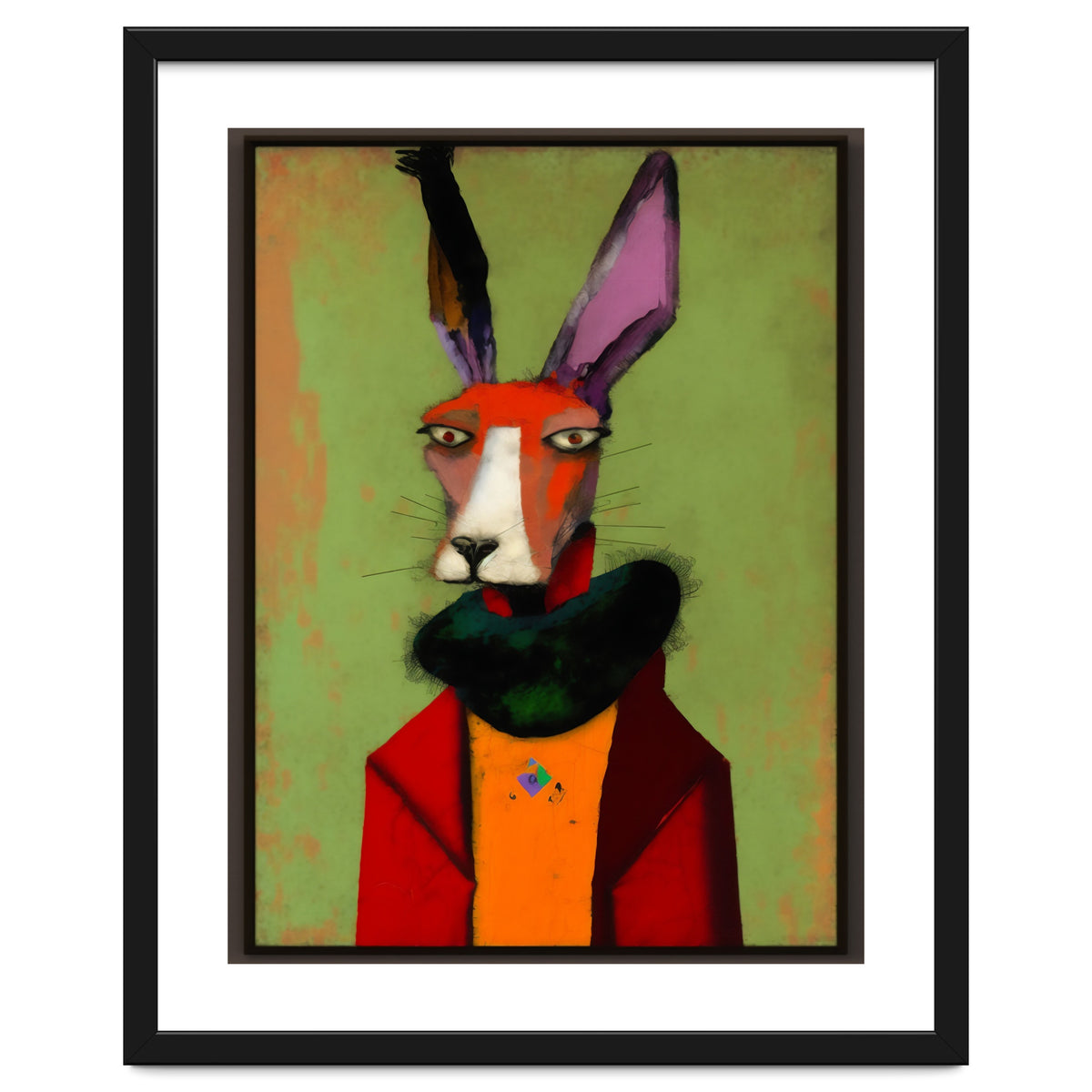 Hare In Clothes Portrait