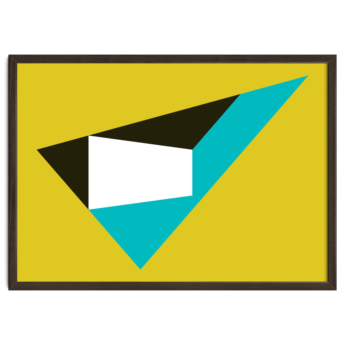 Geometric Shapes No. 39 - mustard & turquoise