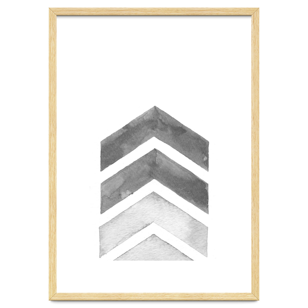 Grey Watercolor Chevron