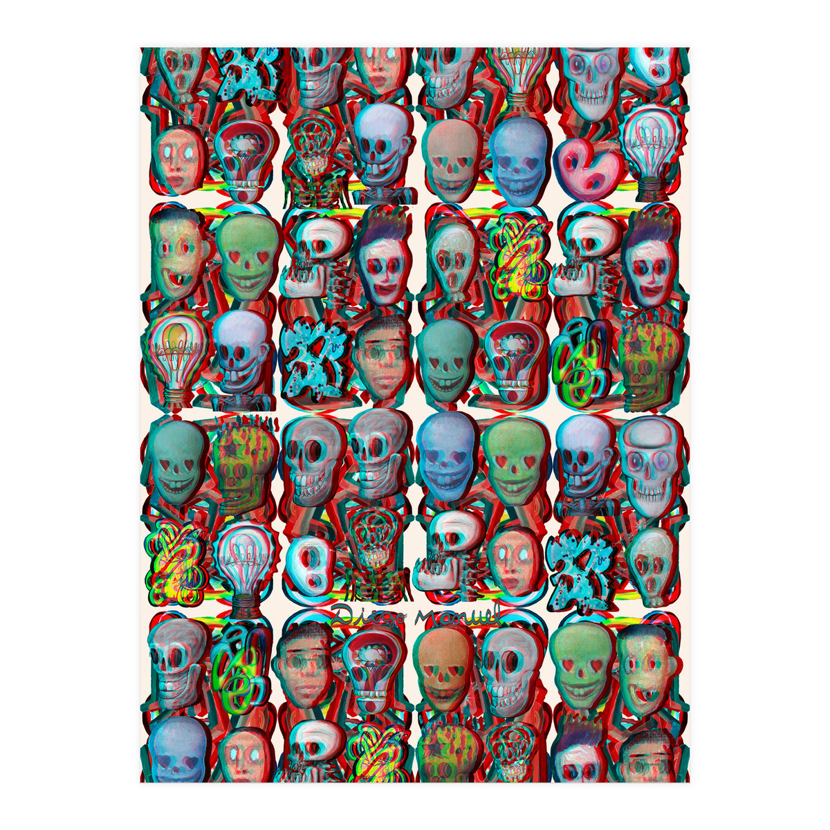 Formas 14 34 3d Y Calaveras 3 (Print Only)