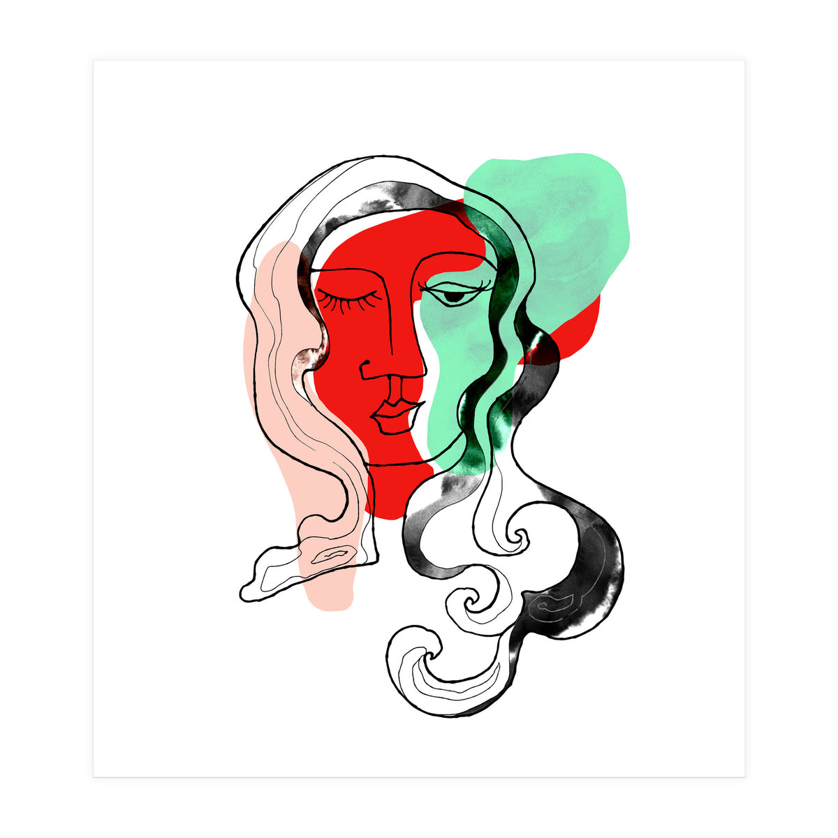 Colorful woman (Print Only)