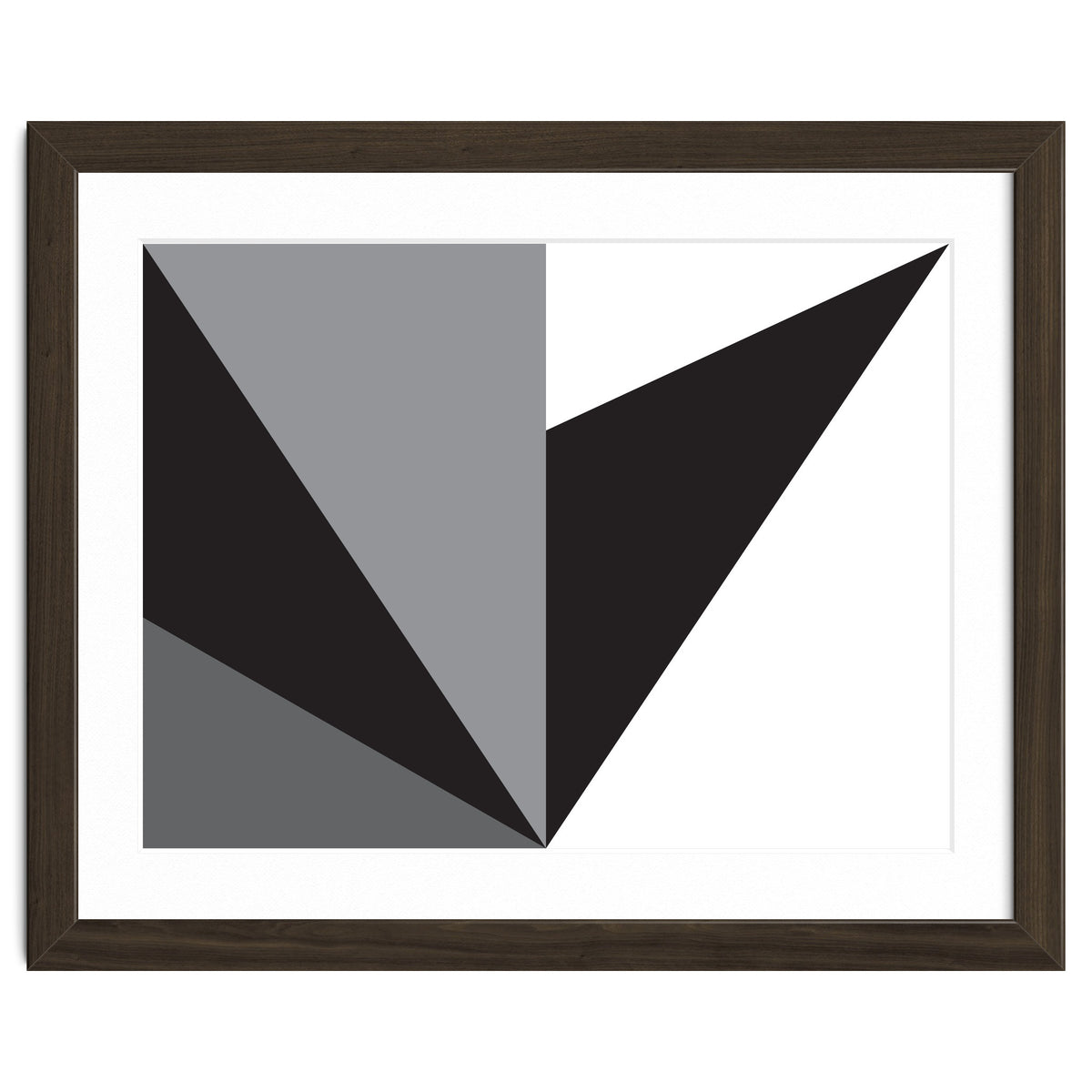 Geometric Shapes No. 76 - black, white & grey