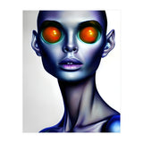 Strange Alien Woman Portrait Face AI Art (Print Only) thumbnail