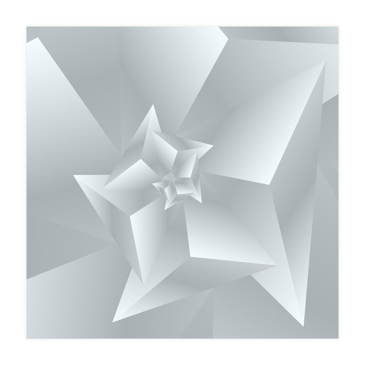 Trendy White Triangle  (Print Only)