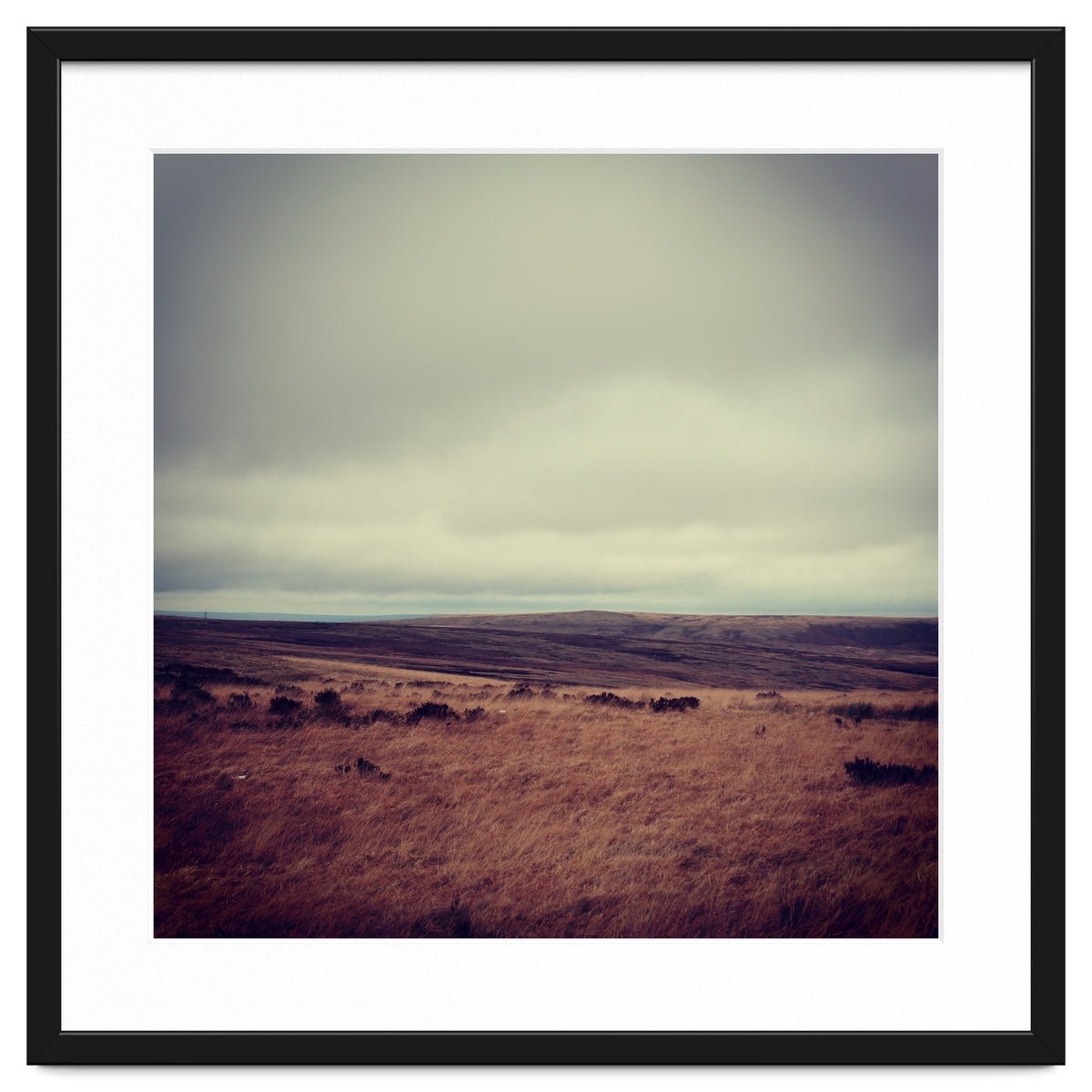 Bleak winter landscape of Saddleworth Moor