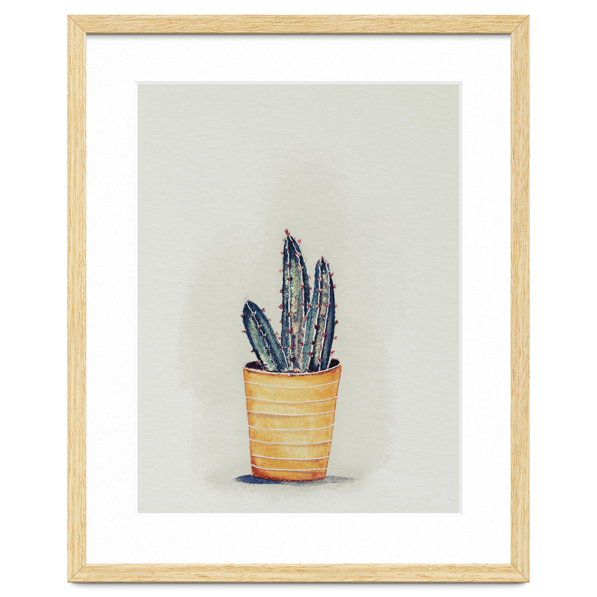 Cactus in yellow pot