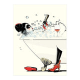 Harley Quinn in the Bath, funny Bathroom Humour (Print Only) thumbnail
