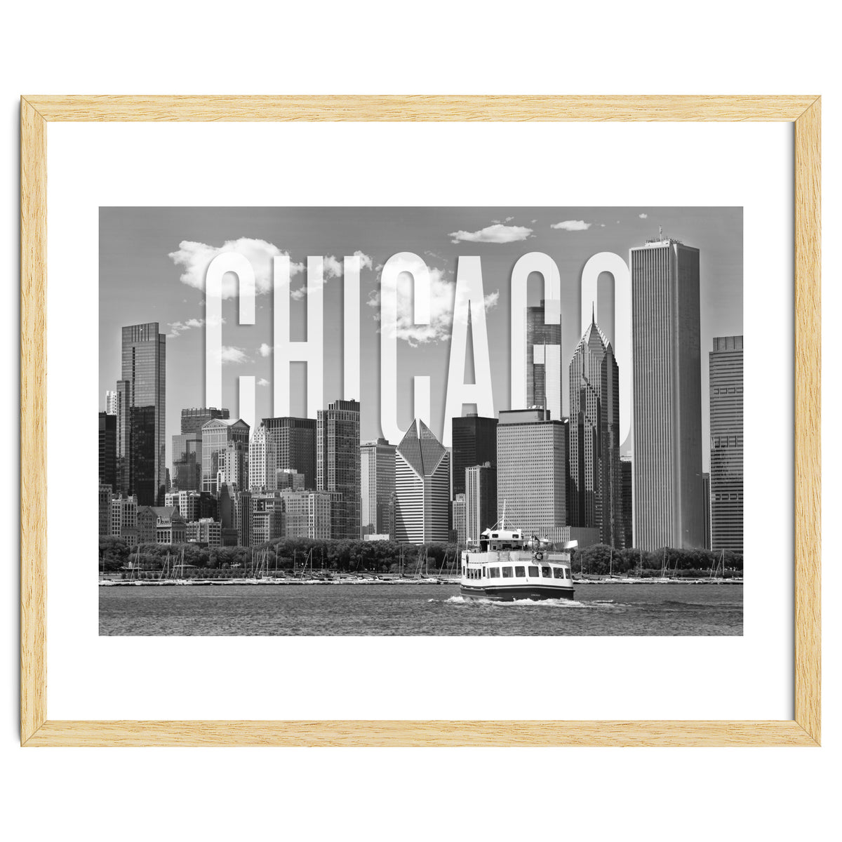 CHICAGO Skyline | Monochrome