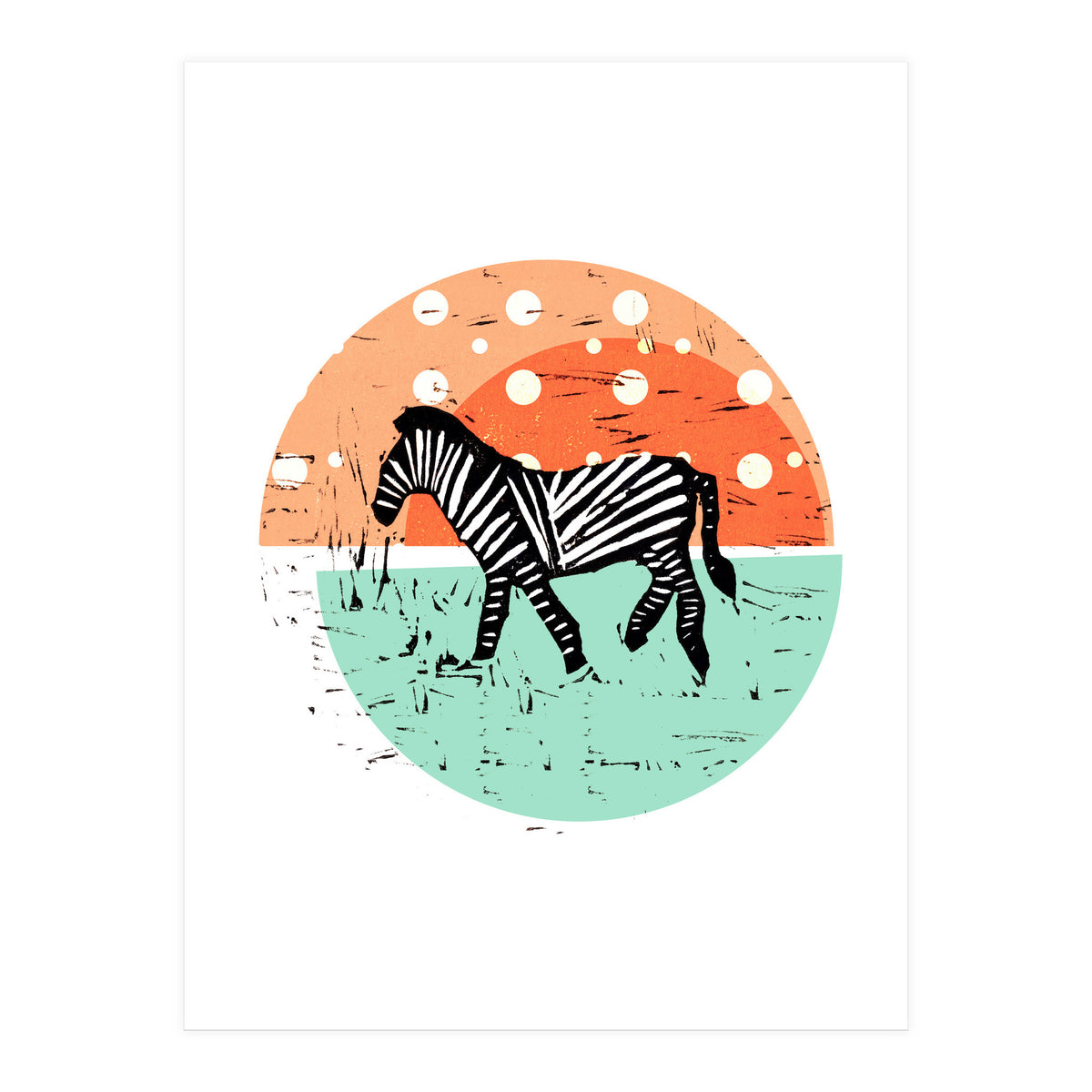 Zebras at Sunset (Print Only)
