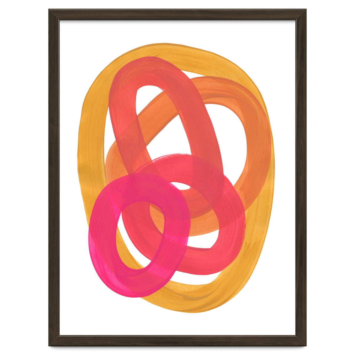 Warm Candy Colors Magenta Yellow Nesting Circles Ombre