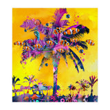 Purple Palm with Fish (Print Only) thumbnail
