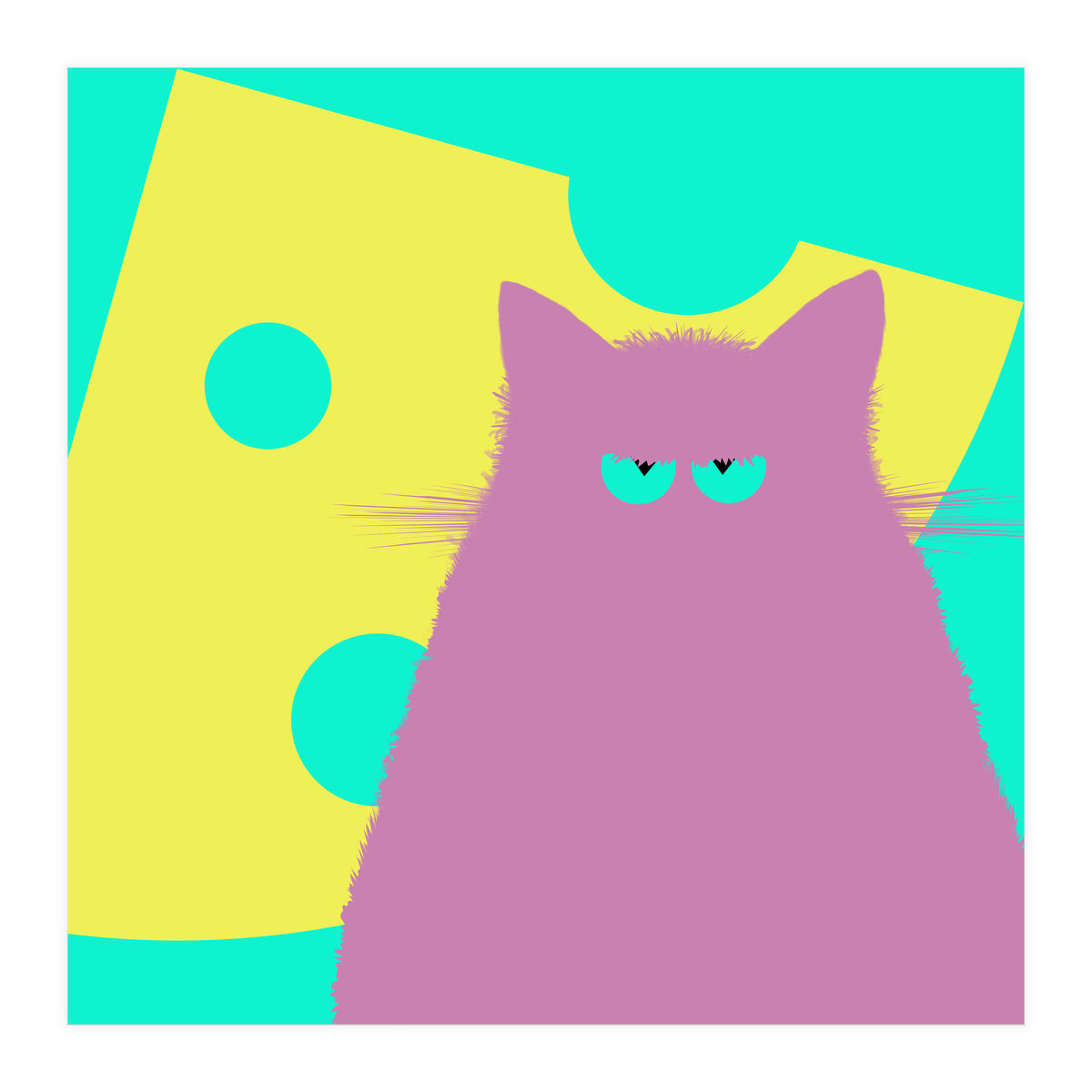 Big Cheese Lilac Cat  (Print Only)