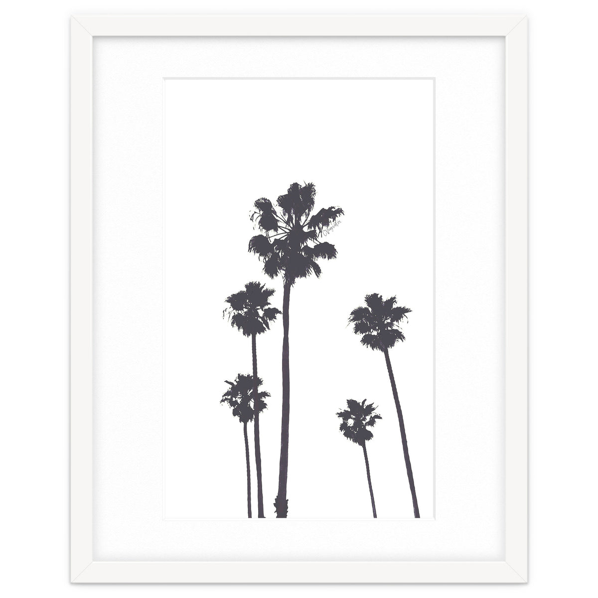 Palms & Sunset-Minimal B&W 2