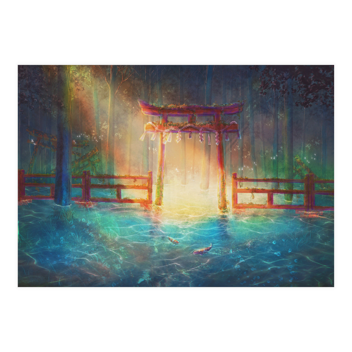Pond In A Forest (Print Only)