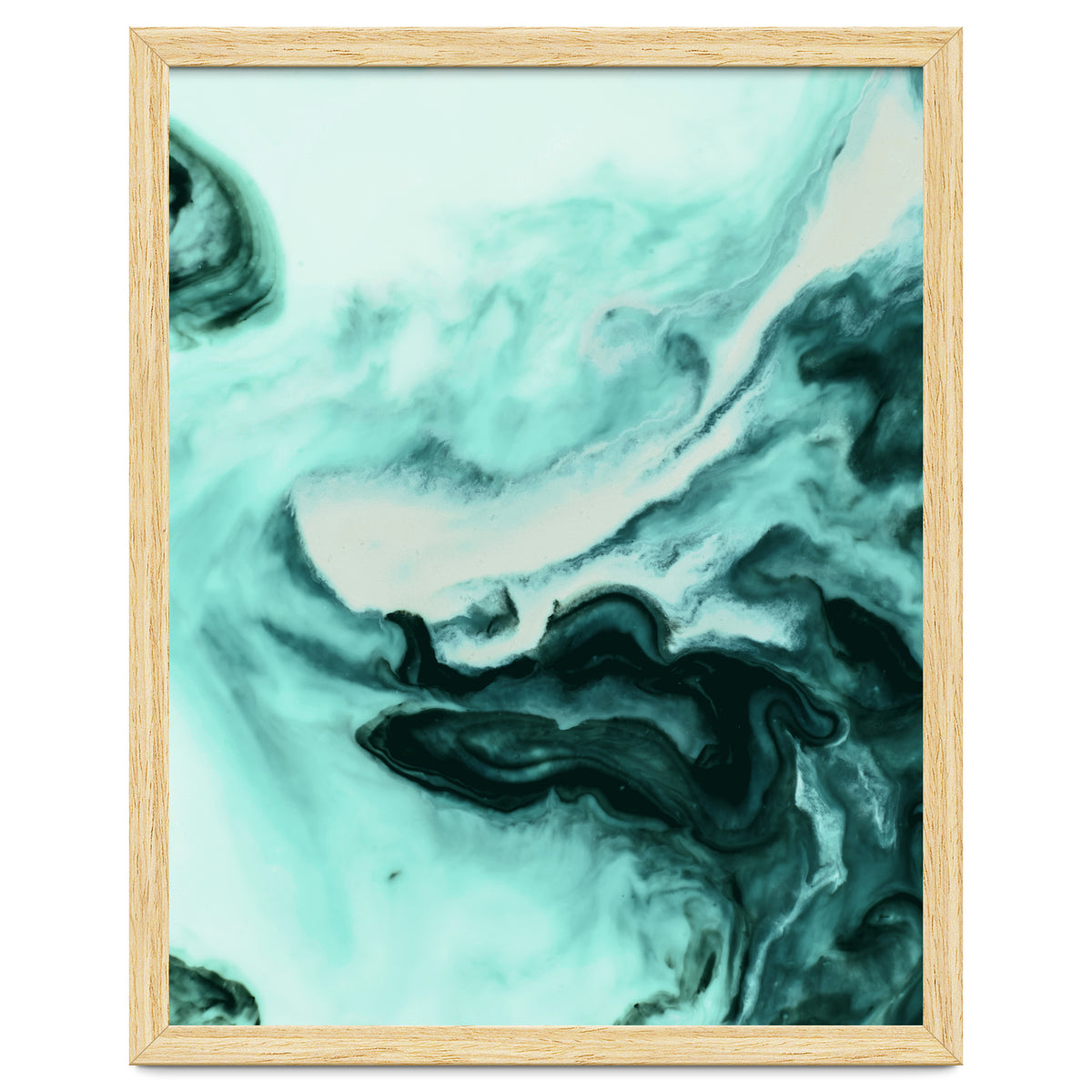 Abstract marbling mint