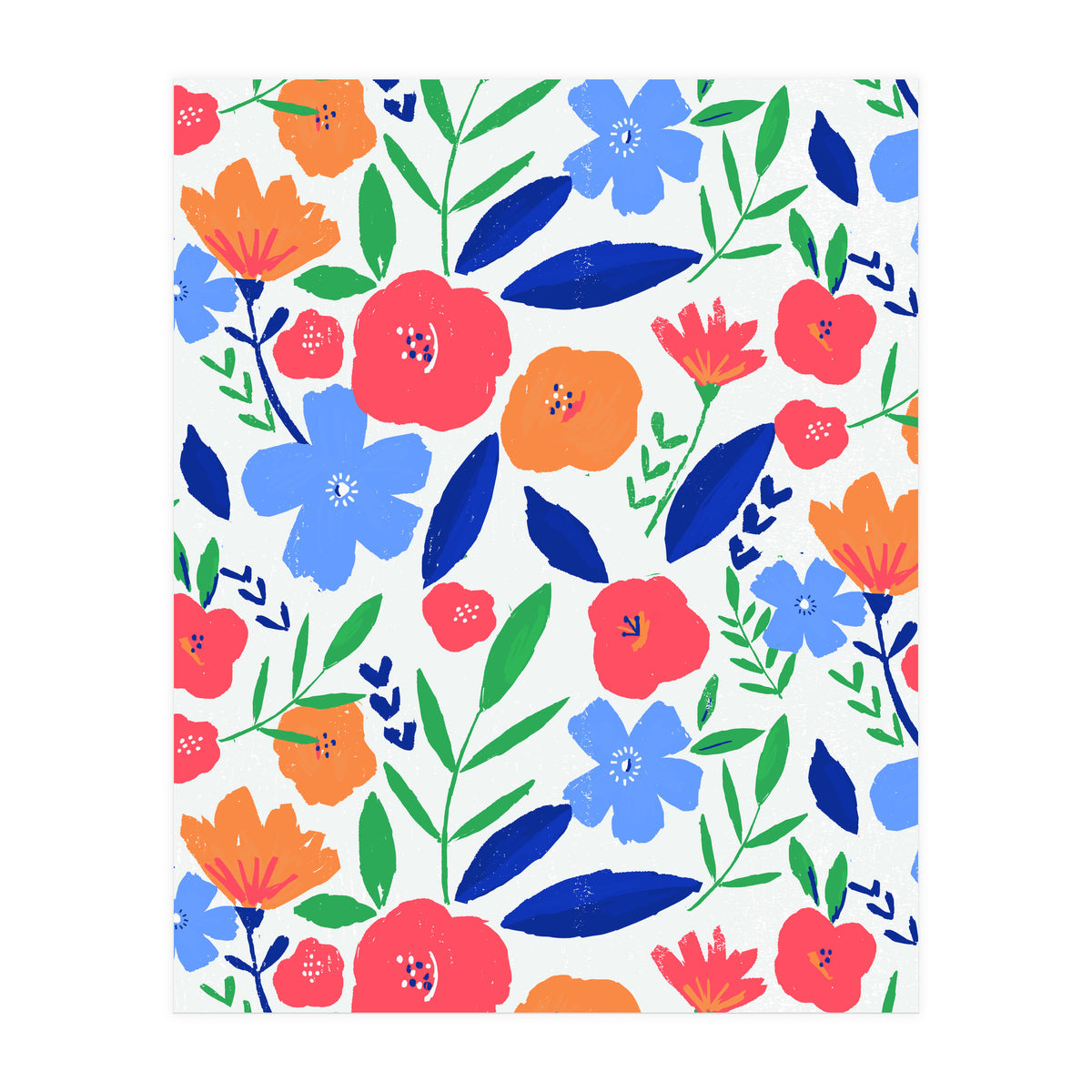 Bold Floral All Over Pattern (Print Only)