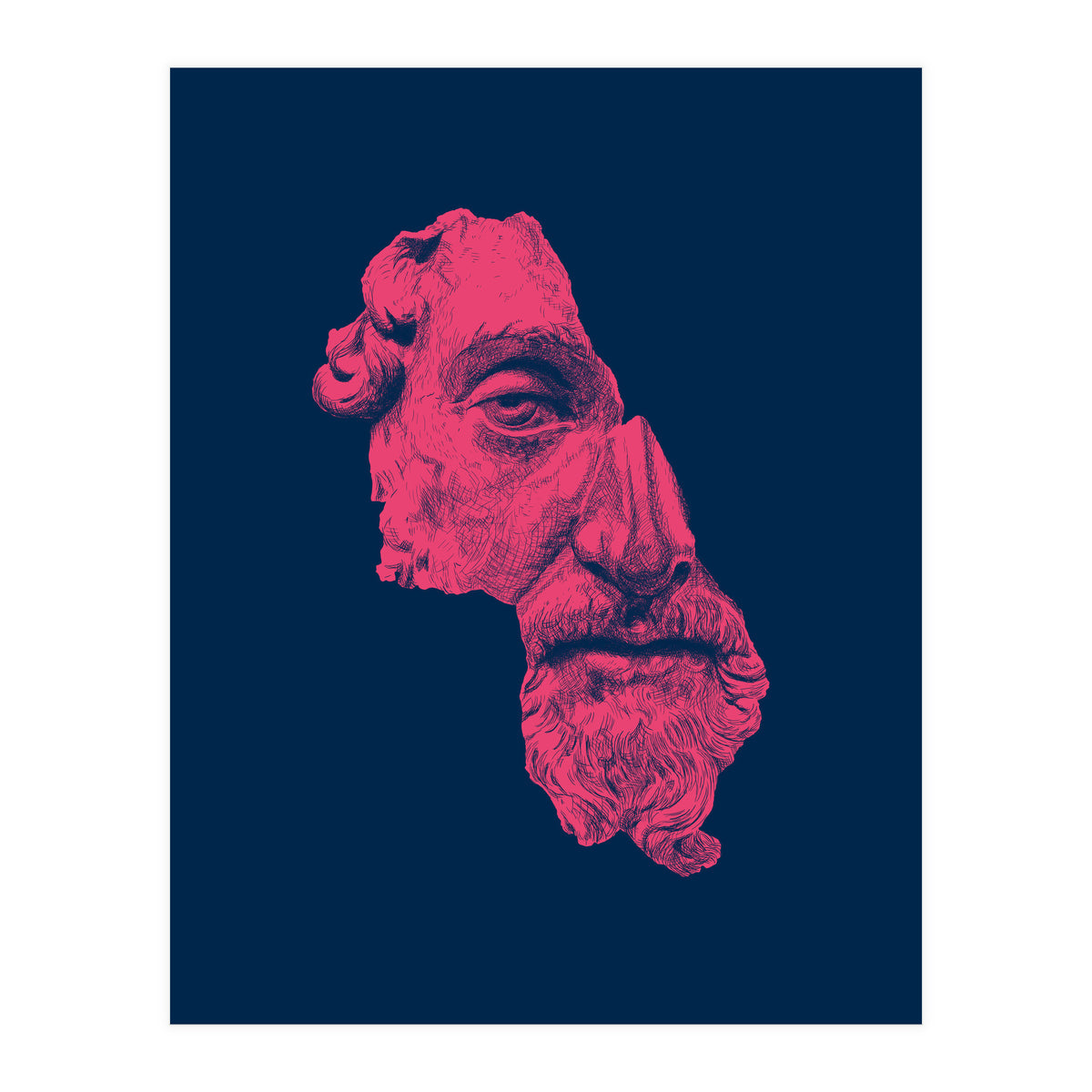 MARCUS AURELIUS ANTONINUS AUGUSTUS / prussian blue / vivid red (Print Only)