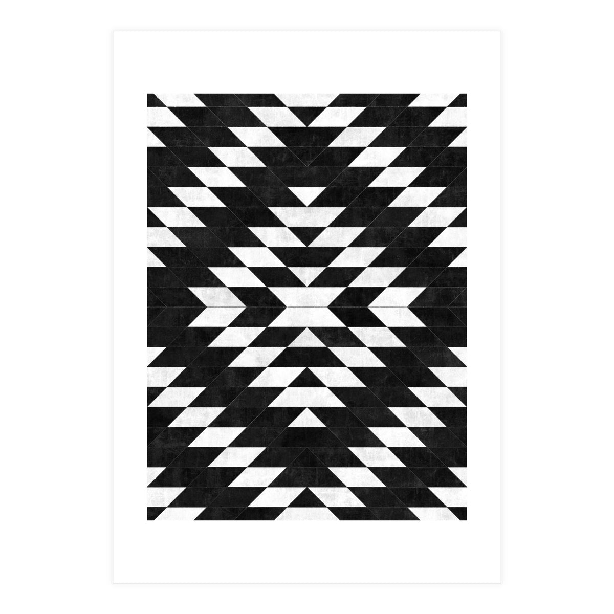 Urban Tribal Pattern No.14 - Aztec - Black Concrete (Print Only)