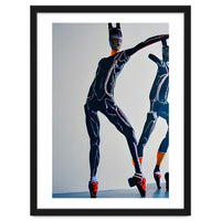 Cyborg dancing modern Ballet on Stage