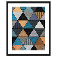 Colorful Concrete Triangles 2 - Blue, Grey, Brown