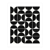 Mid-Century Modern Pattern No.3 - Black and White Concrete (Print Only) thumbnail