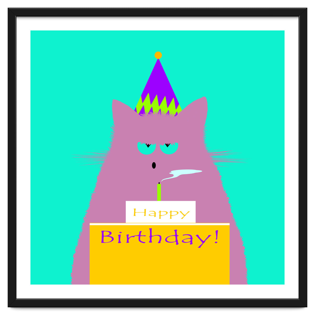 Birthday Lilac Cat