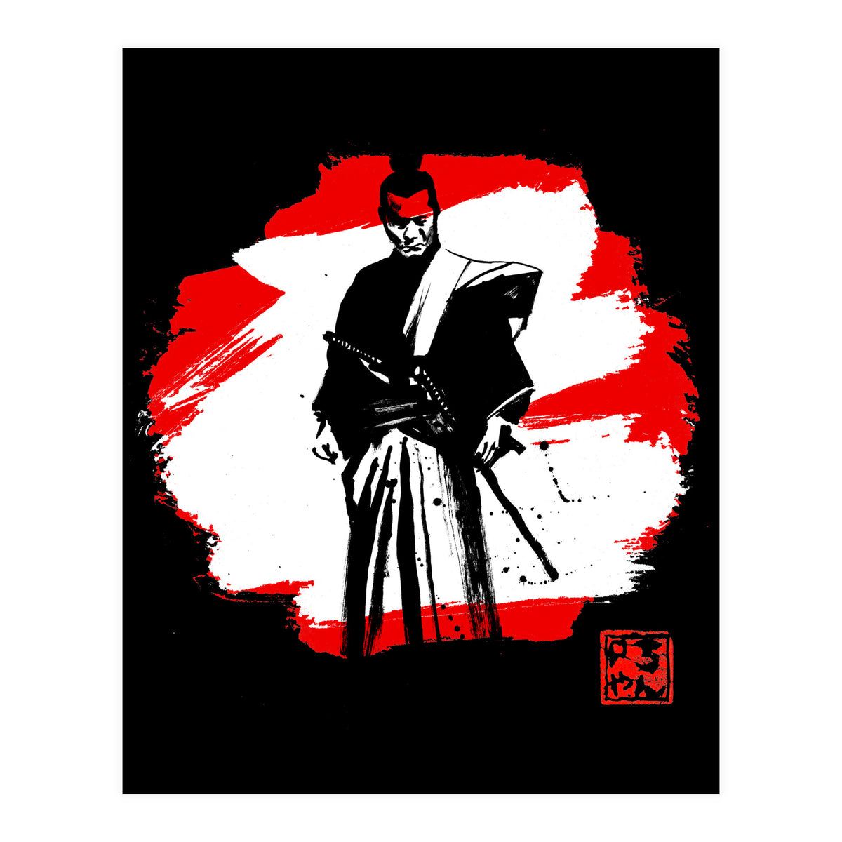 Samurai In Red 02 (Print Only)