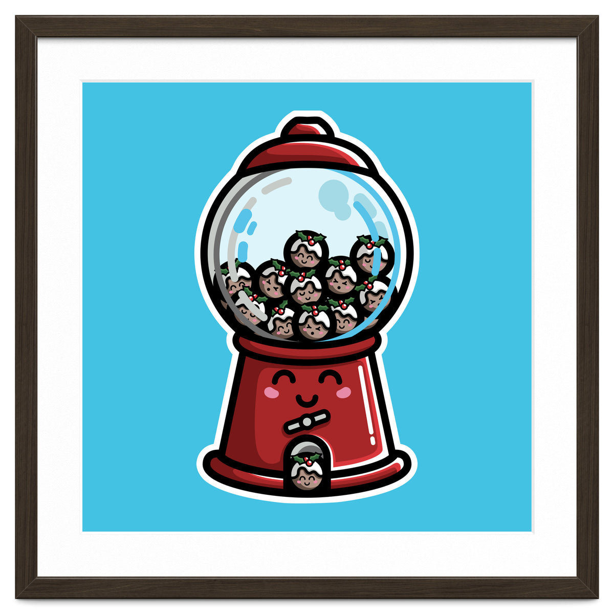 Kawaii Cute Christmas Pudding Gumball Machine