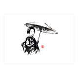 geisha under umbrella (Print Only) thumbnail