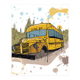 Abandoned school bus sketch (Print Only) thumbnail