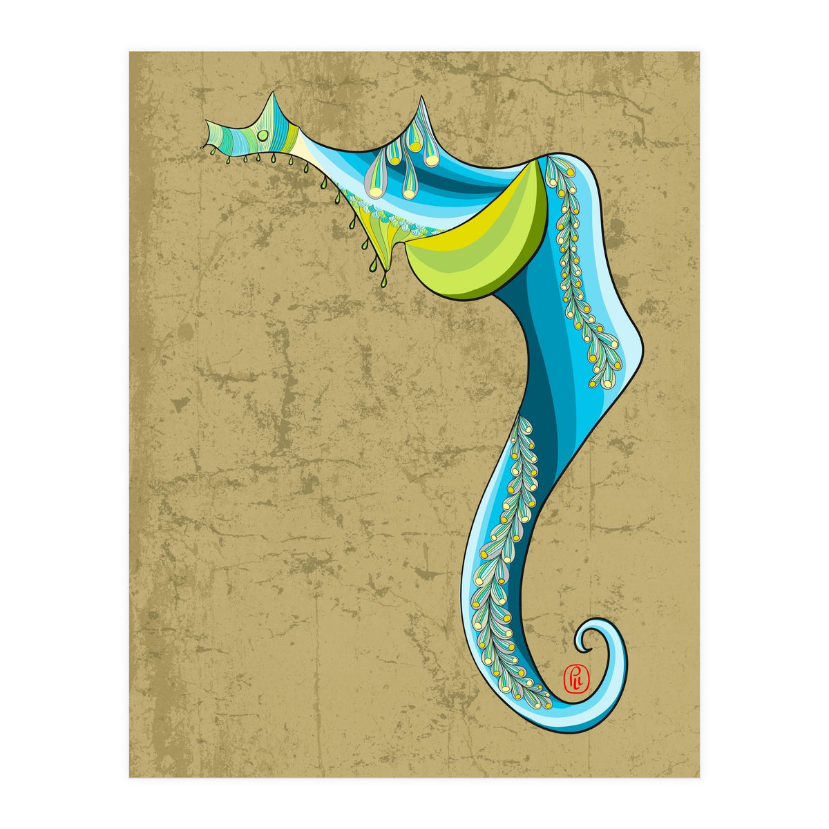 Blue Striped Magpie (Print Only)