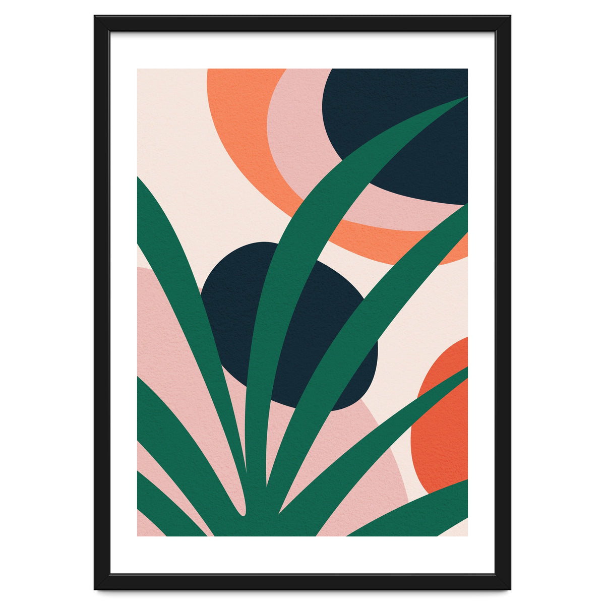 Abstract Mid Century Modern Scandinavian Leaf